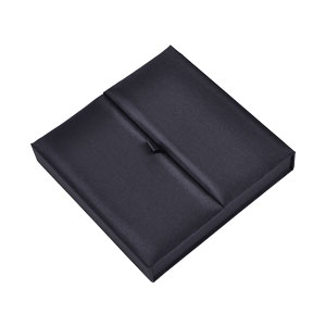 Gatefold Silk Invitation Box 7x7x1 inch in Black