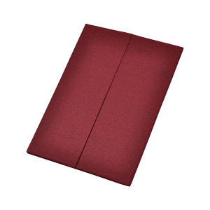 Gate fold Silk Pocket Folios 4.75x5.75 inch in Burgundy