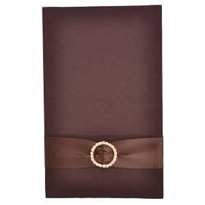 Pocket Folios with Embellishments in Chocolate