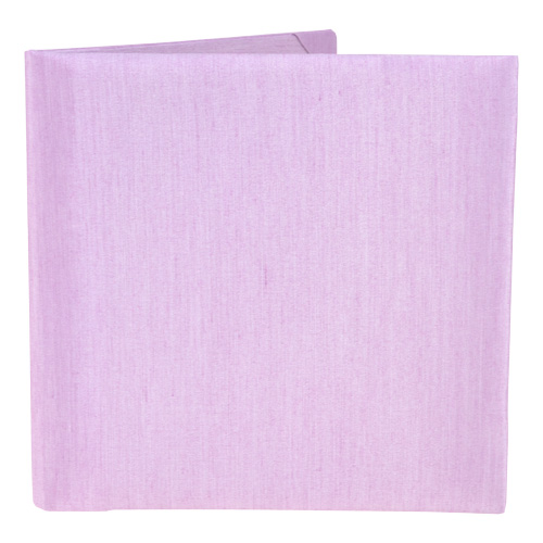 Lilac silk book-style wedding invitation folio
